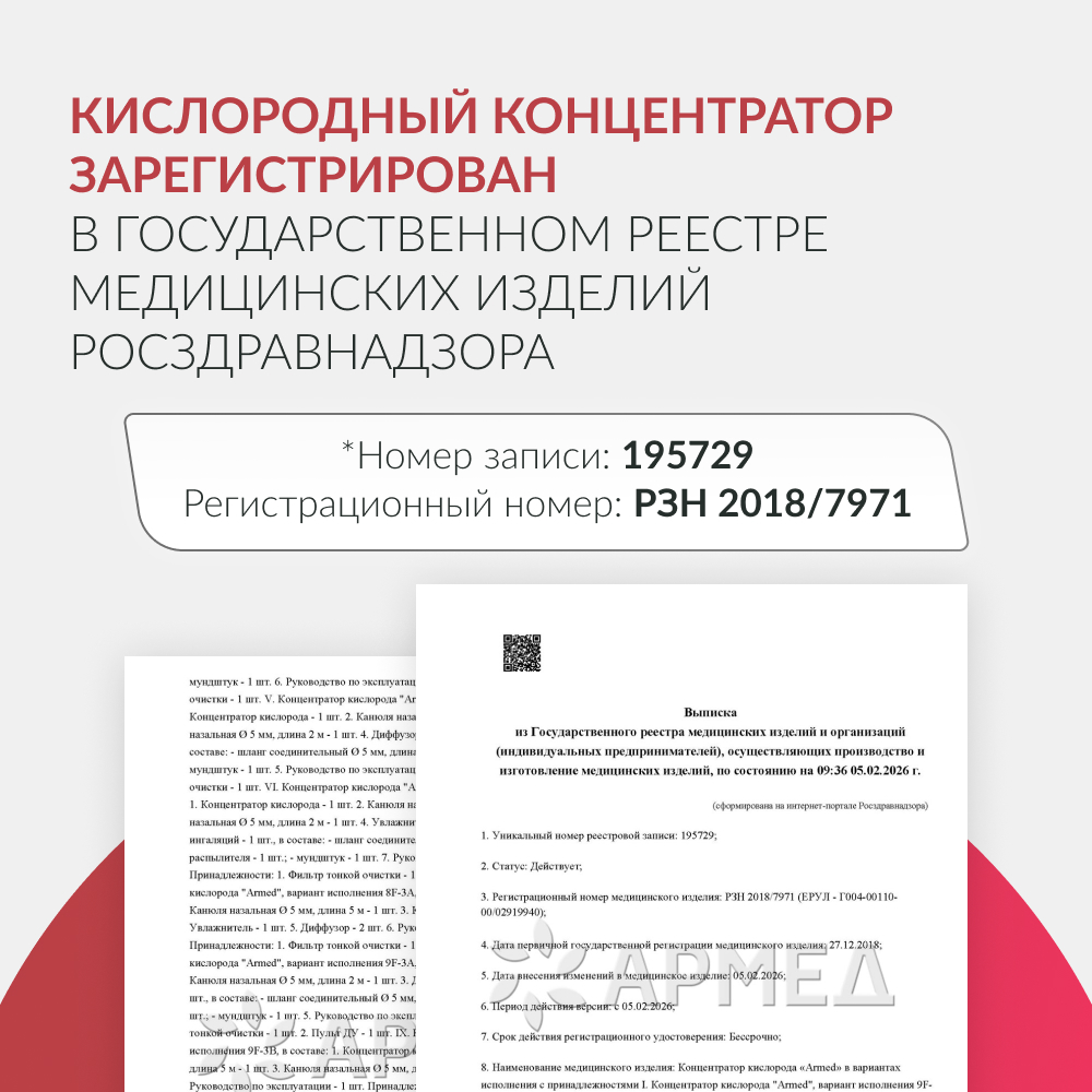 Концентратор кислорода Армед 8F-5AW 